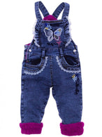 1 2 3 4 age winter girl jeans salopet suit thick wool