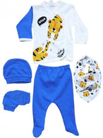 0 - 3 - 6 months newborn suit clothes blue tiger print wholesale
