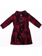 6-7-8-9-10 ages winter girl fleece buttoned jacket model1