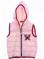 7-8-9-10 ages childrens hooded vest raincoat pink
