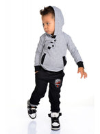 young boy's tracksuit set 3/10 ages gray combative