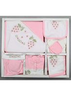 organic cotton baby girl gift box set 10 pieces wholesale