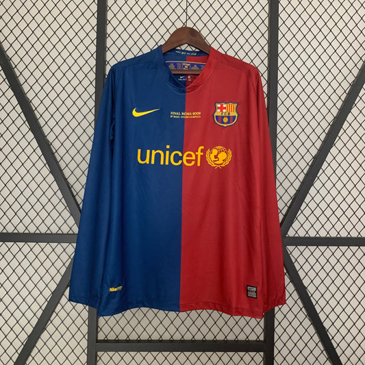 Maillot Barcelone Domicile 2008/09 - Finale de la Ligue des Champions - Manches Longues