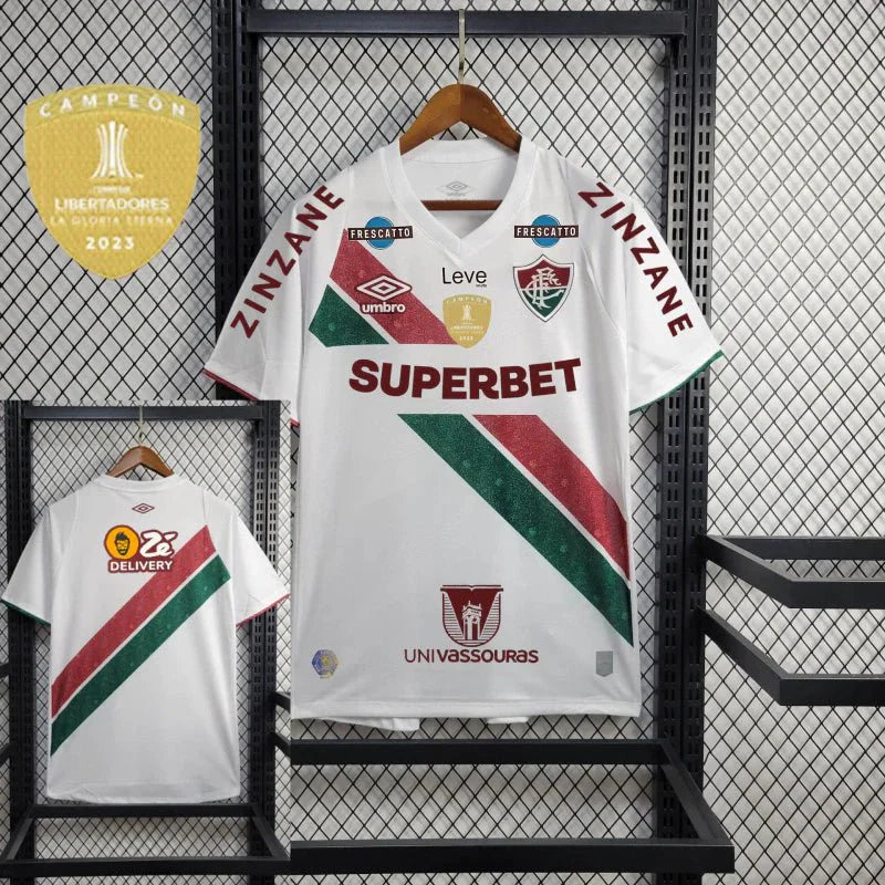 Maillot Fluminense Extérieur 2024/25 - Tous les Sponsorings + Symbole du champion de la Libertadores