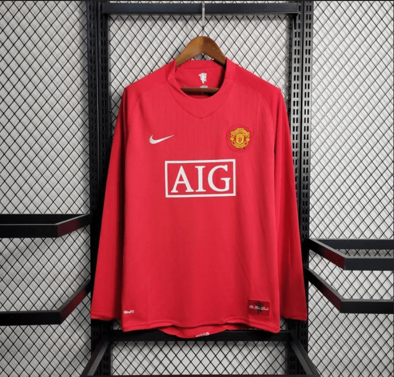 Maillot Manchester United Domicile 2007/08 - Manches Longues