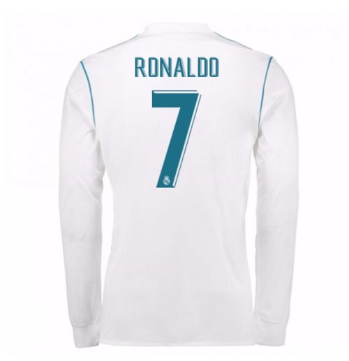 Maillot Real Madrid Domicile 2017/18 - Manches Longues - Ronaldo 7