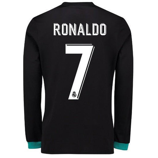 Maillot Real Madrid Extérieur 2017/18 - Ronaldo 7 - Manches Longues