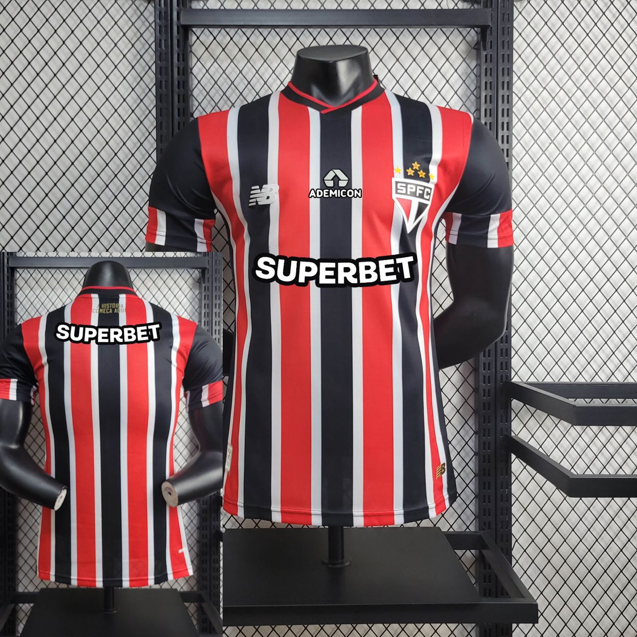 Maillot São Paulo Extérieur 2024/25 - Tous les Sponsorings - Version Joueur